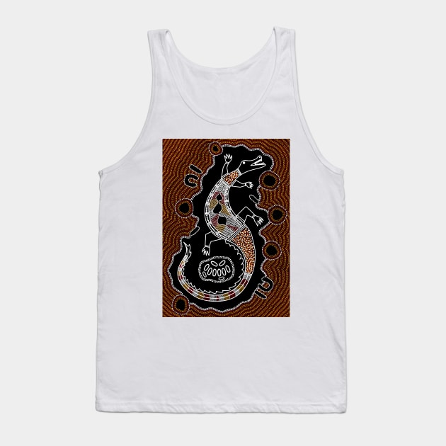 Aboriginal Art - Croc Eggs Tank Top by hogartharts